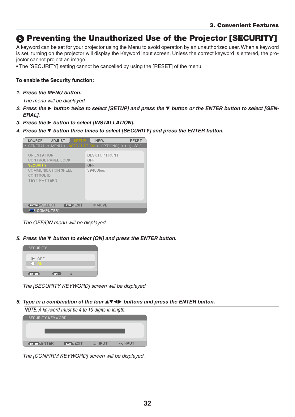 NEC M350X User Manual | Page 42 / 155