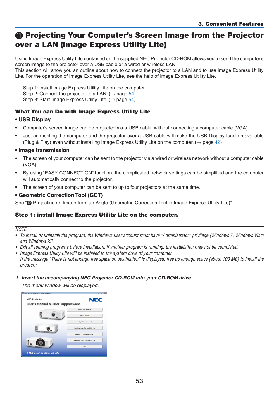Express utility lite) | NEC M350X User Manual | Page 63 / 155