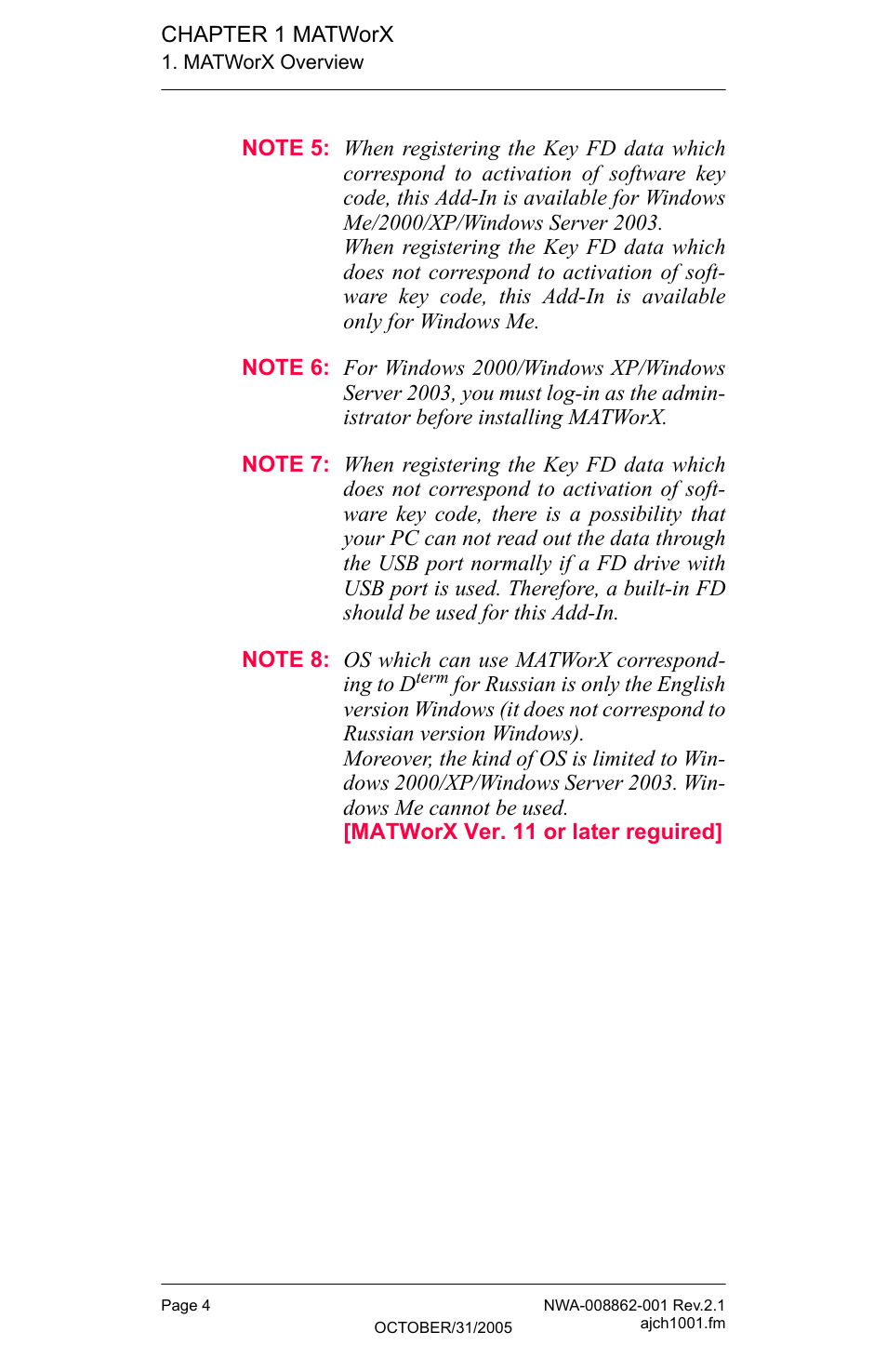 NEC MATWORX NWA-008862-001 User Manual | Page 10 / 66