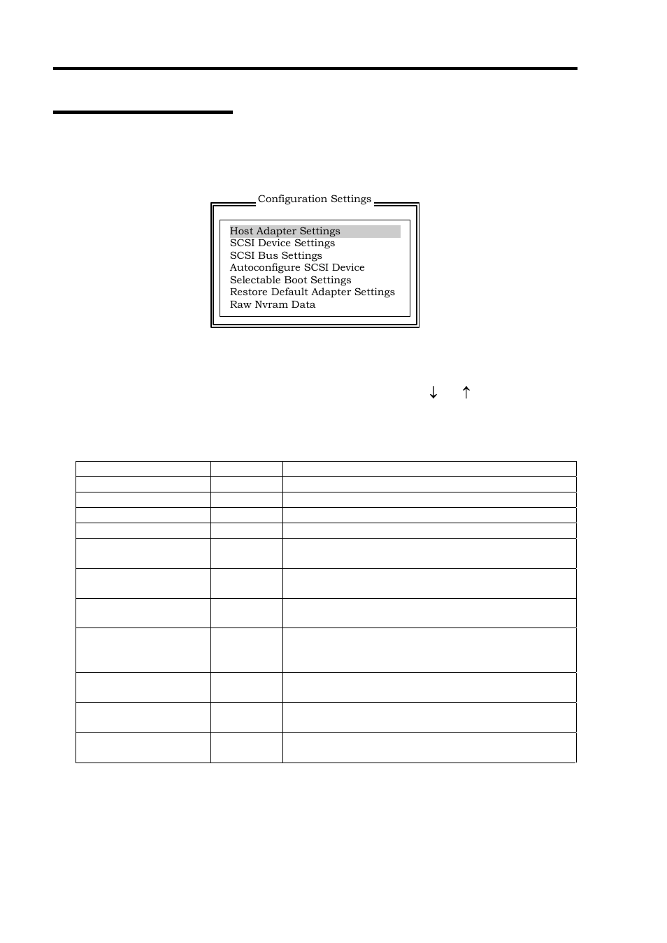 Configuration settings, Host adapter settings | NEC Express 5800/320Lc User Manual | Page 151 / 357