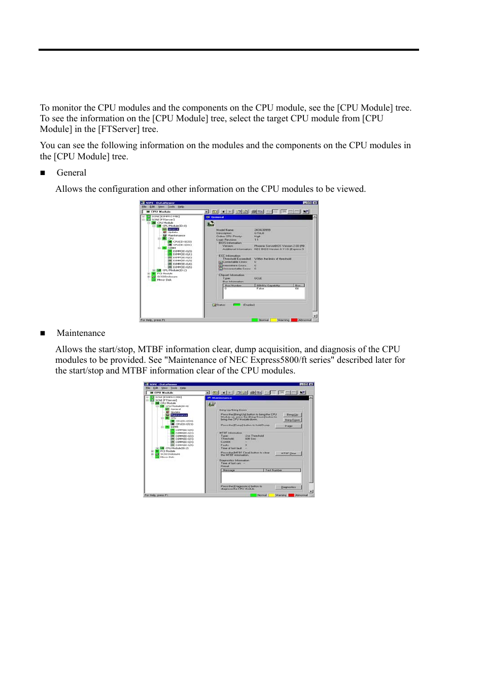 Monitoring cpu module | NEC Express 5800/320Lc User Manual | Page 191 / 357