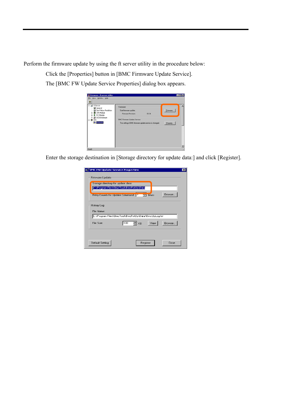 Change of update data storage destination | NEC Express 5800/320Lc User Manual | Page 233 / 357