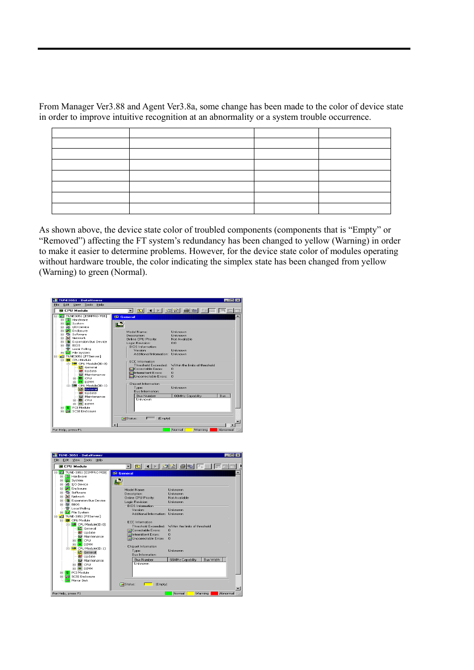 Change of device state color on dataviewer | NEC Express 5800/320Lc User Manual | Page 235 / 357