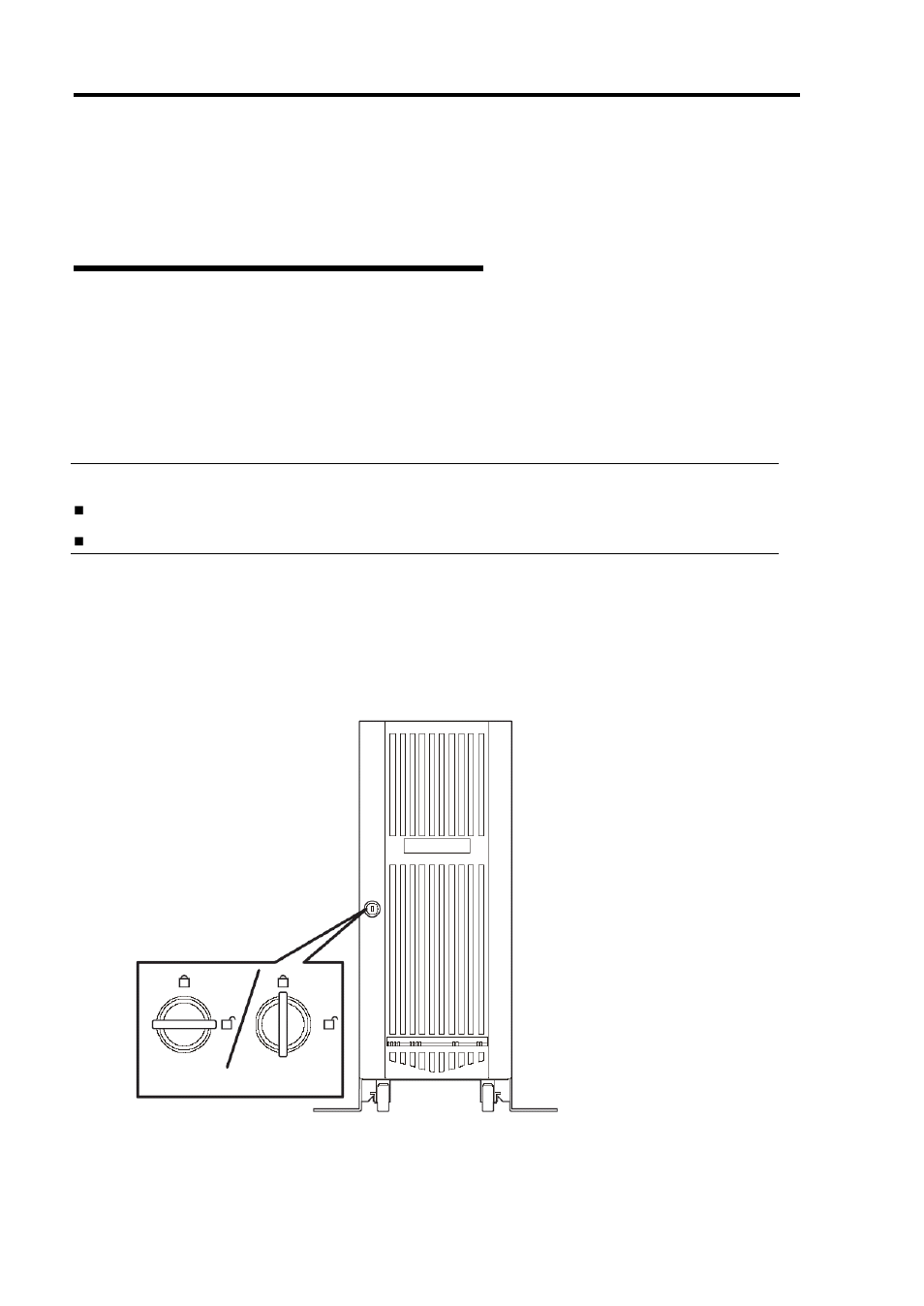 Basic operation, Locking and unlocking the front bezel, Tower model | NEC Express 5800/320Lc User Manual | Page 62 / 357