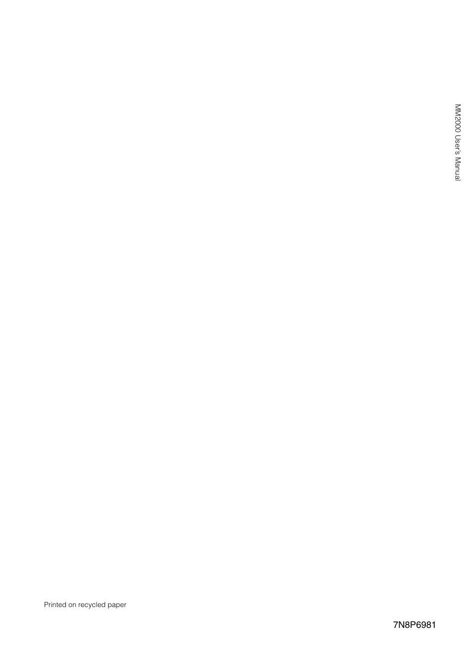 NEC MM2000 User Manual | Page 40 / 40