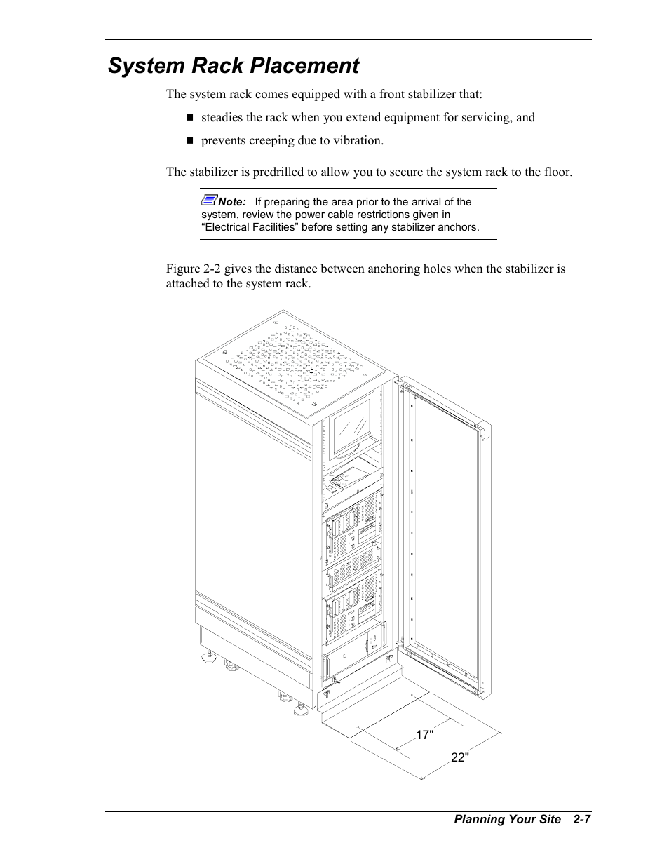 System rack placement | NEC EXPRESS800 User Manual | Page 23 / 78