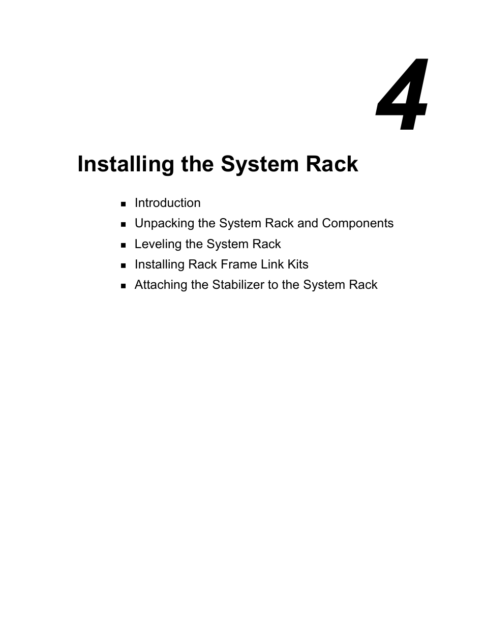 4 - installing the system rack, Installing the system rack | NEC EXPRESS800 User Manual | Page 39 / 78