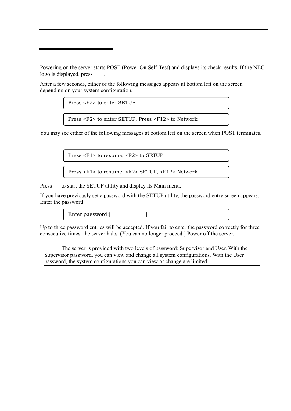 Starting setup utility | NEC EXPRESS 320Lb-R User Manual | Page 85 / 296
