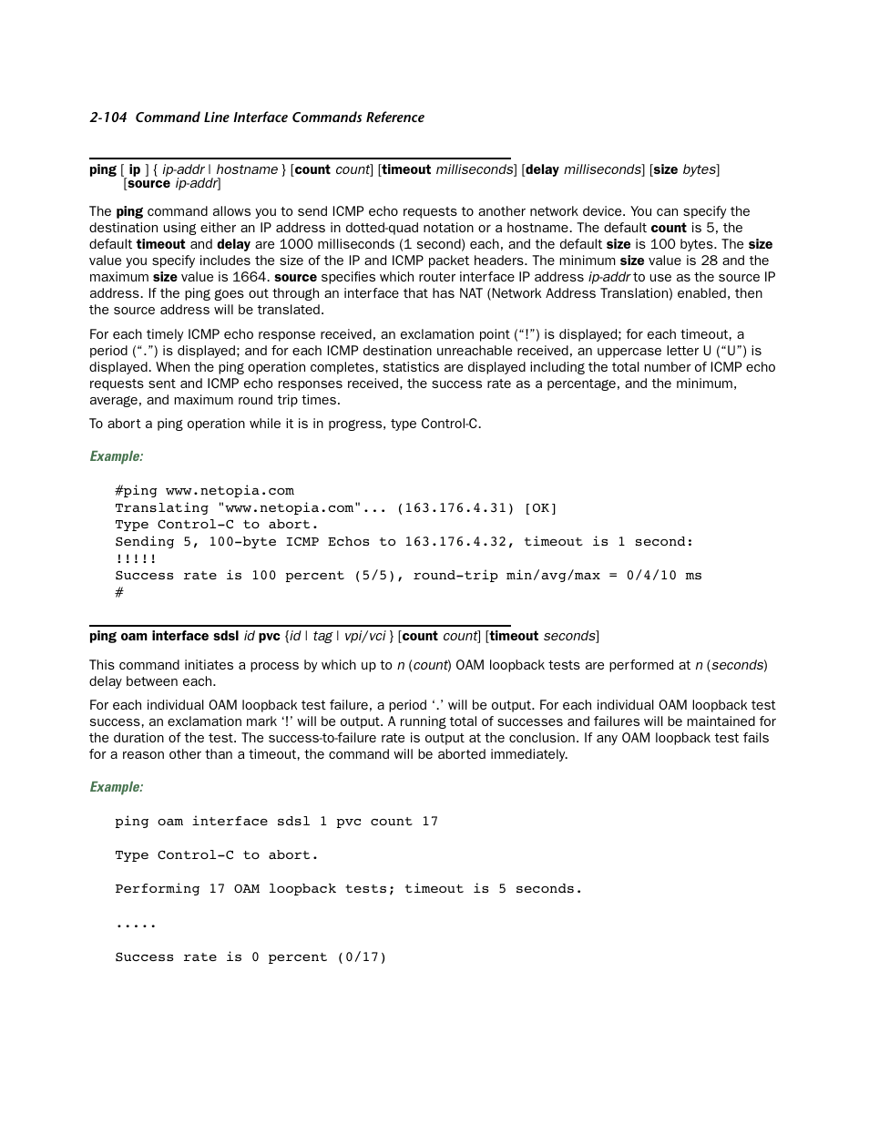 Netopia CLI 874 User Manual | Page 116 / 207