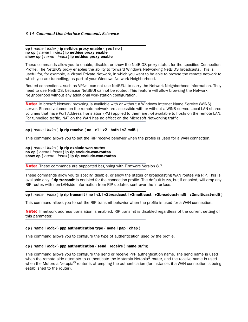 Netopia CLI 874 User Manual | Page 158 / 207