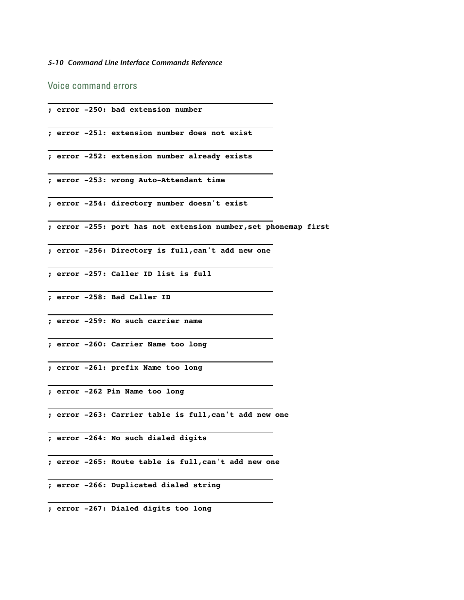 Voice command errors, Voice command errors -10 | Netopia CLI 874 User Manual | Page 192 / 207