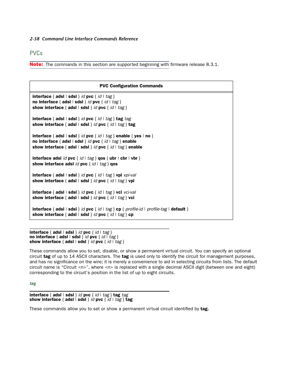 Pvcs, Pvcs -58 | Netopia CLI 874 User Manual | Page 70 / 207