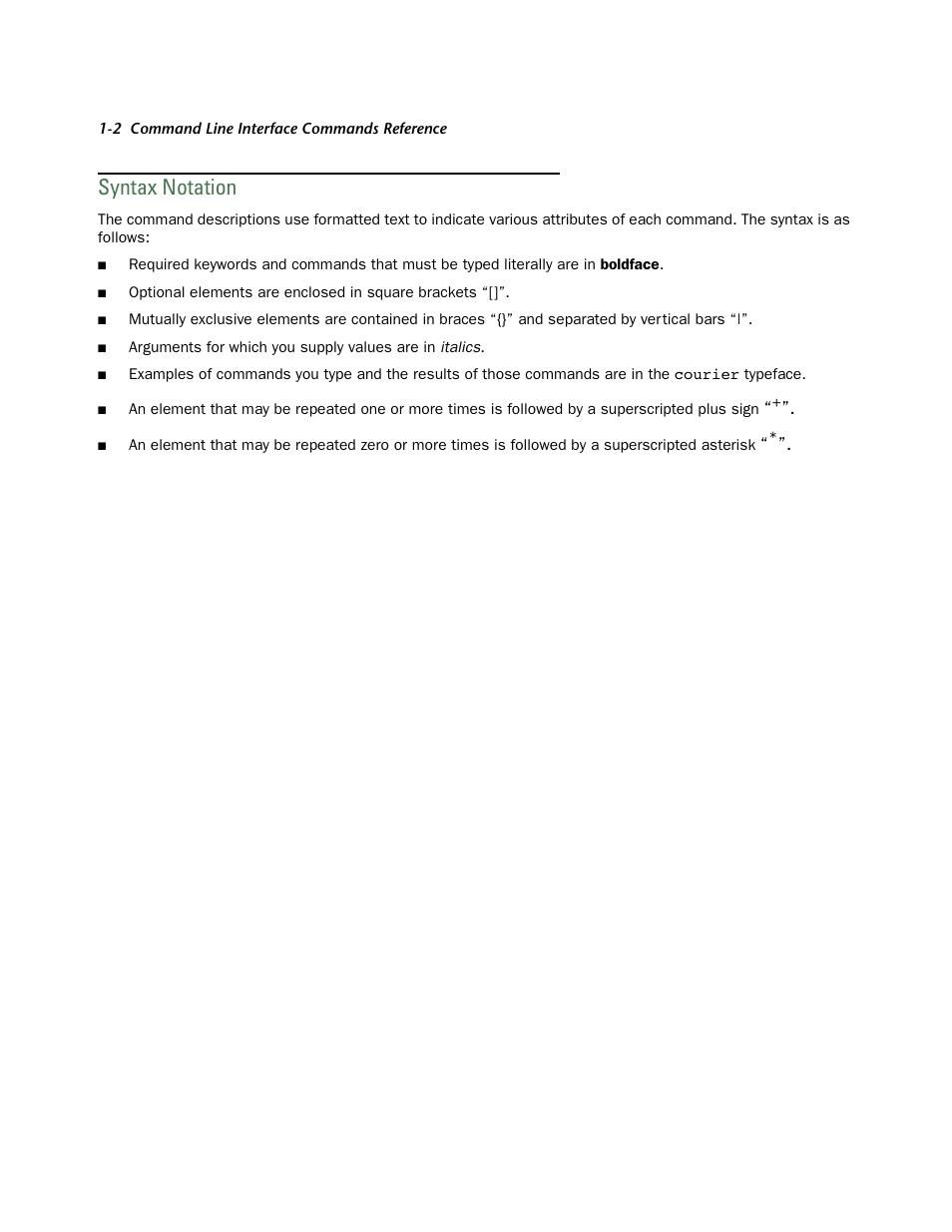 Syntax notation, Syntax notation -2 | Netopia CLI 874 User Manual | Page 8 / 207