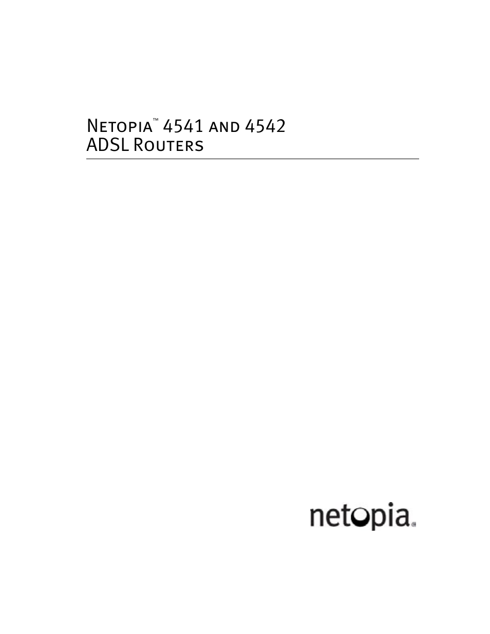 Netopia 4541 User Manual | 209 pages