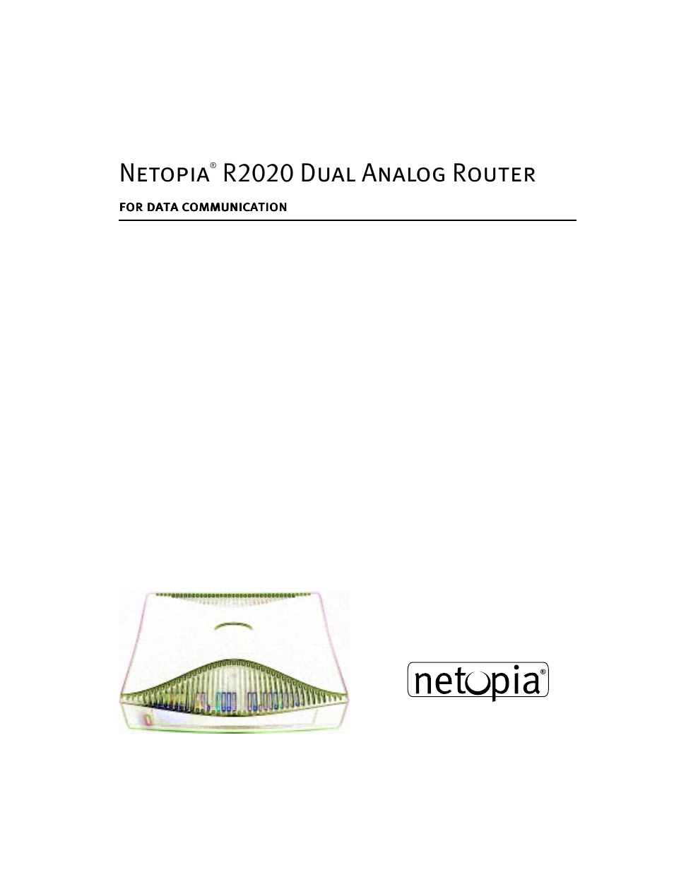 Netopia R2020 User Manual | 312 pages