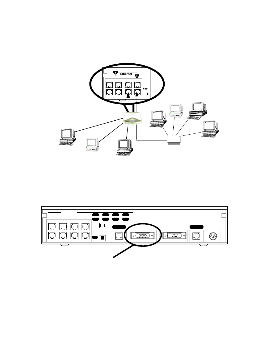Adding an external modem, Adding an external modem -4, Adding an external | Auxiliar y connection por t hd-15 (female) | Netopia R2020 User Manual | Page 48 / 312