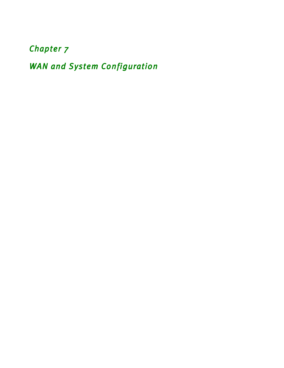 Wan and system configuration, Chapter 7 — wan and system configuration -1 | Netopia R2020 User Manual | Page 63 / 312