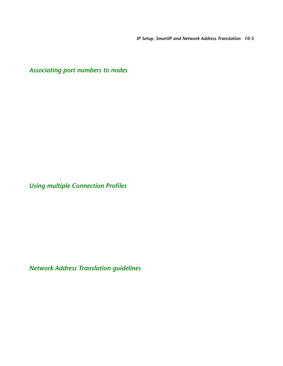 Associating port numbers to nodes, Using multiple connection profiles, Network address translation guidelines | Associating por t numbers to nodes -5, Network address translation guidelines -5, Aurp setup -8 | Netopia R2121 User Manual | Page 109 / 280