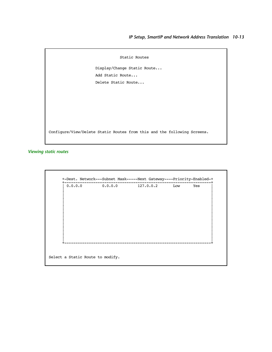 Viewing static routes | Netopia R2121 User Manual | Page 117 / 280