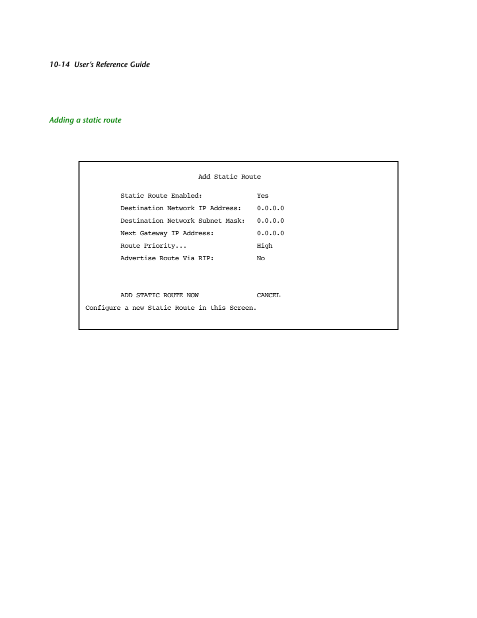 Adding a static route | Netopia R2121 User Manual | Page 118 / 280