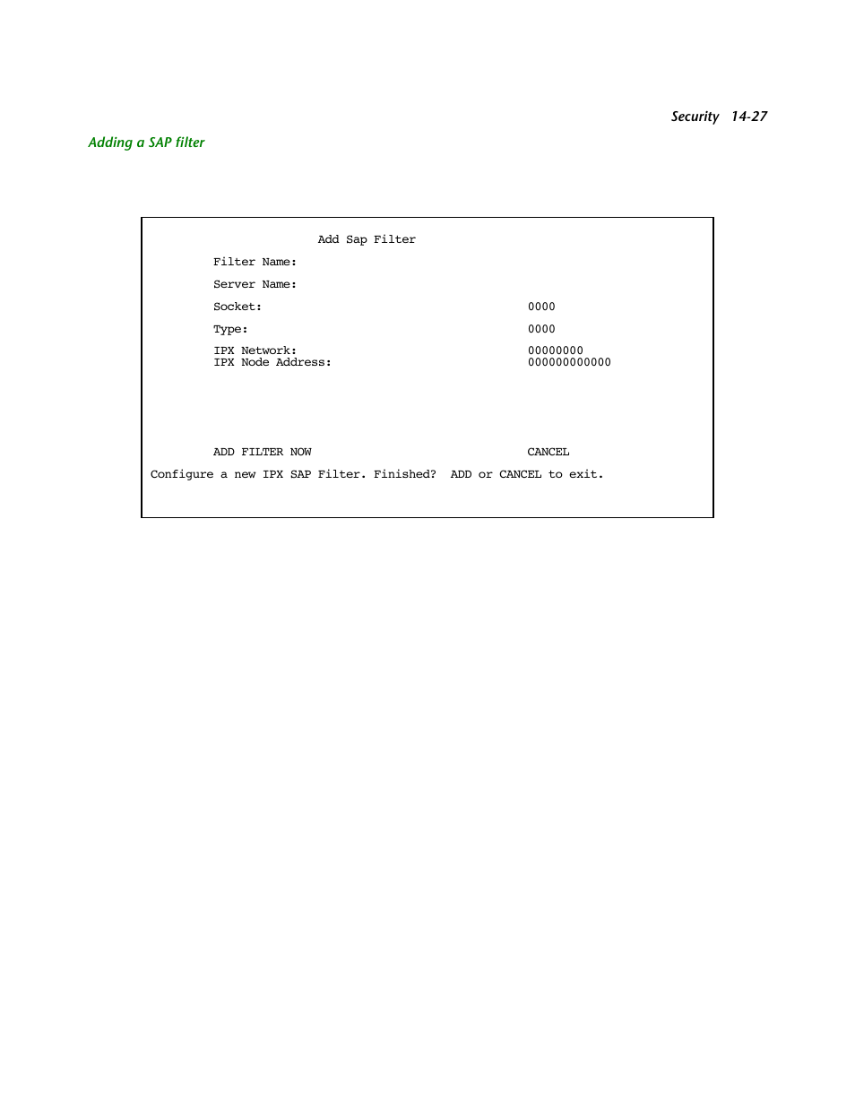 Adding a sap filter | Netopia R2121 User Manual | Page 189 / 280