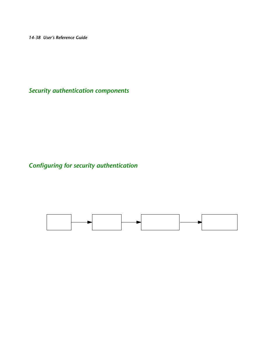 Security authentication components, Configuring for security authentication, Security authentication components -38 | Configuring for security authentication -38 | Netopia R2121 User Manual | Page 200 / 280