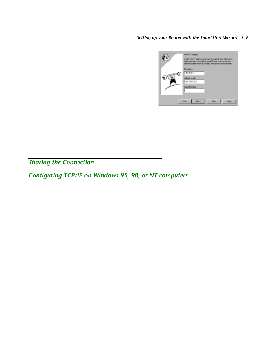 Sharing the connection, Sharing the connection -9, Ip easy setup -4 | Ed. see, Configuring tcp/ip on | Netopia R2121 User Manual | Page 39 / 280