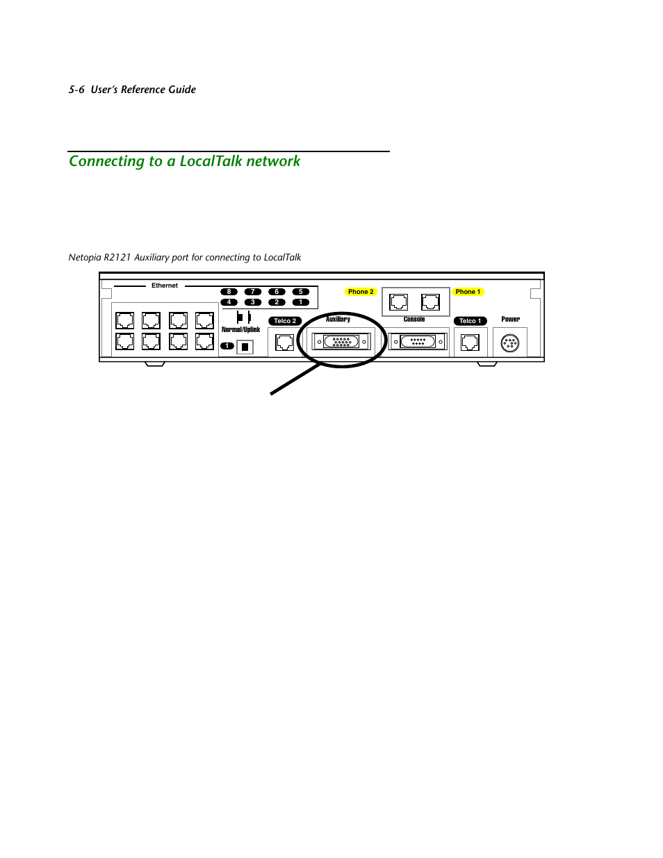 Connecting to a localtalk network, Connecting to a localtalk network -6 | Netopia R2121 User Manual | Page 58 / 280