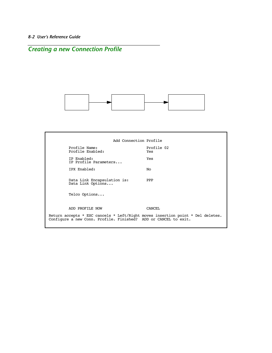 Creating a new connection profile, Creating a new connection profile -2, Creating a | Netopia R2121 User Manual | Page 74 / 280