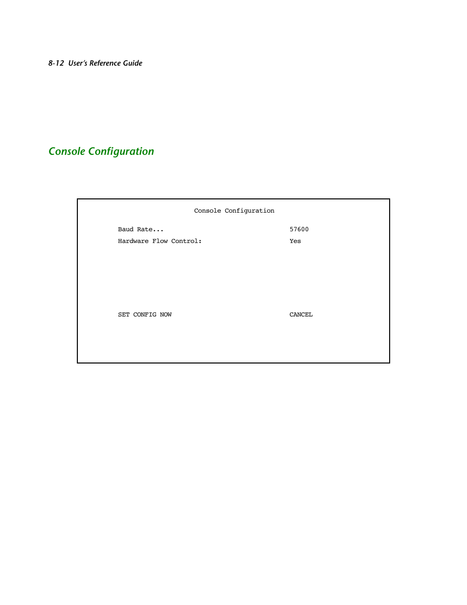 Console configuration, Console configuration -12 | Netopia R2121 User Manual | Page 84 / 280