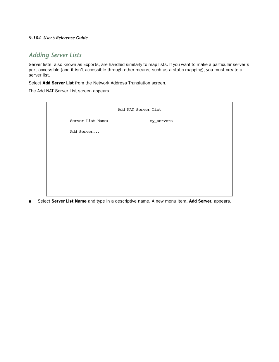 Adding server lists | Netopia 4553 User Manual | Page 104 / 218