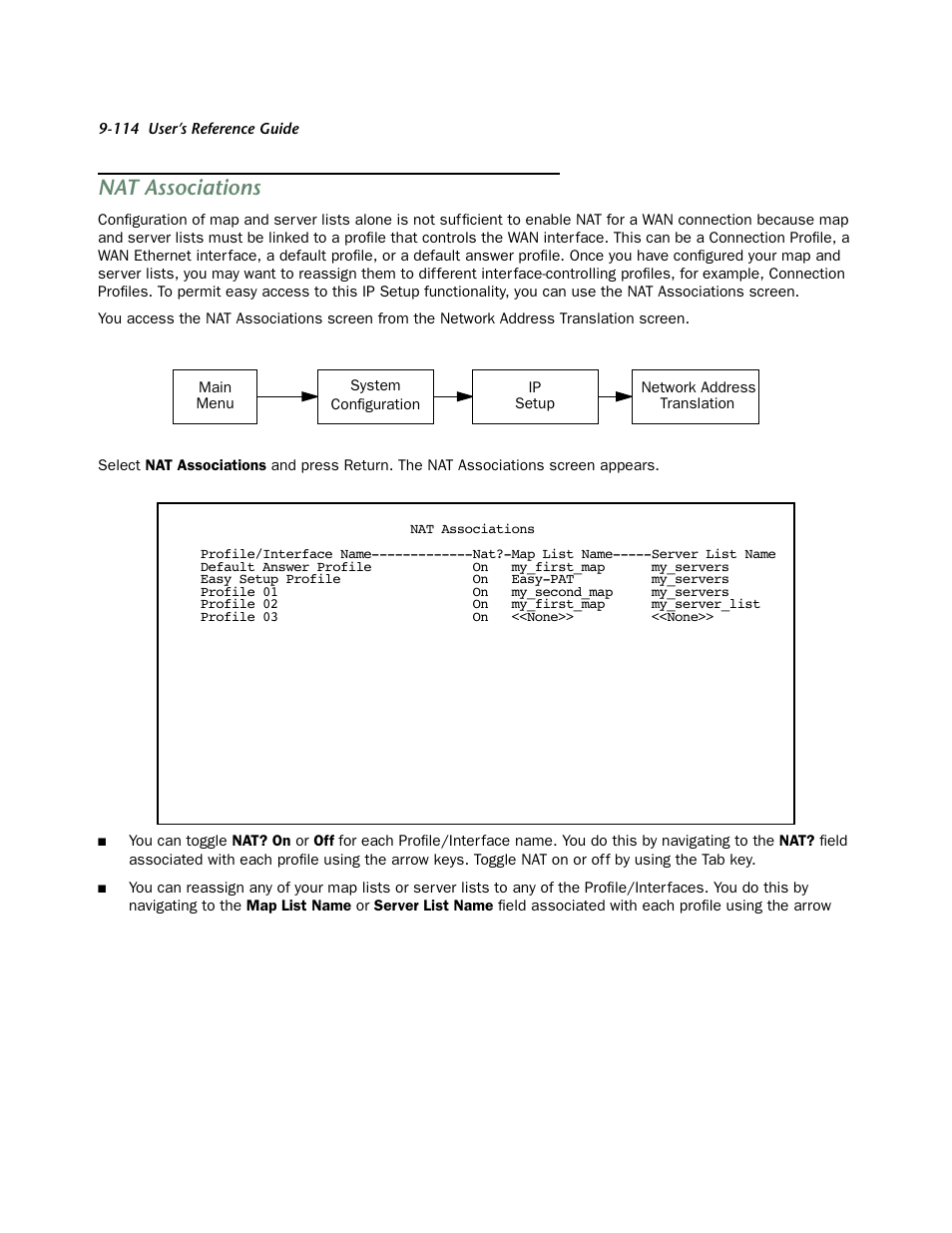 Nat associations | Netopia 4553 User Manual | Page 114 / 218