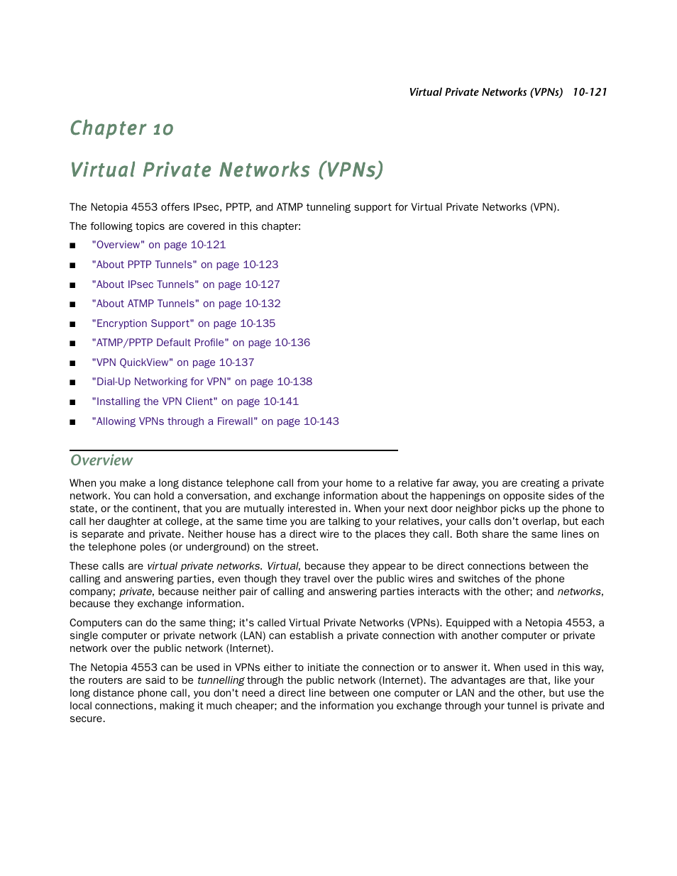 Overview | Netopia 4553 User Manual | Page 121 / 218