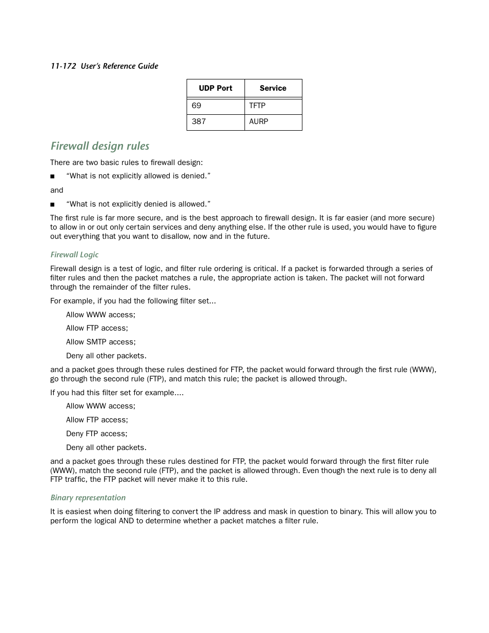 Firewall design rules | Netopia 4553 User Manual | Page 172 / 218