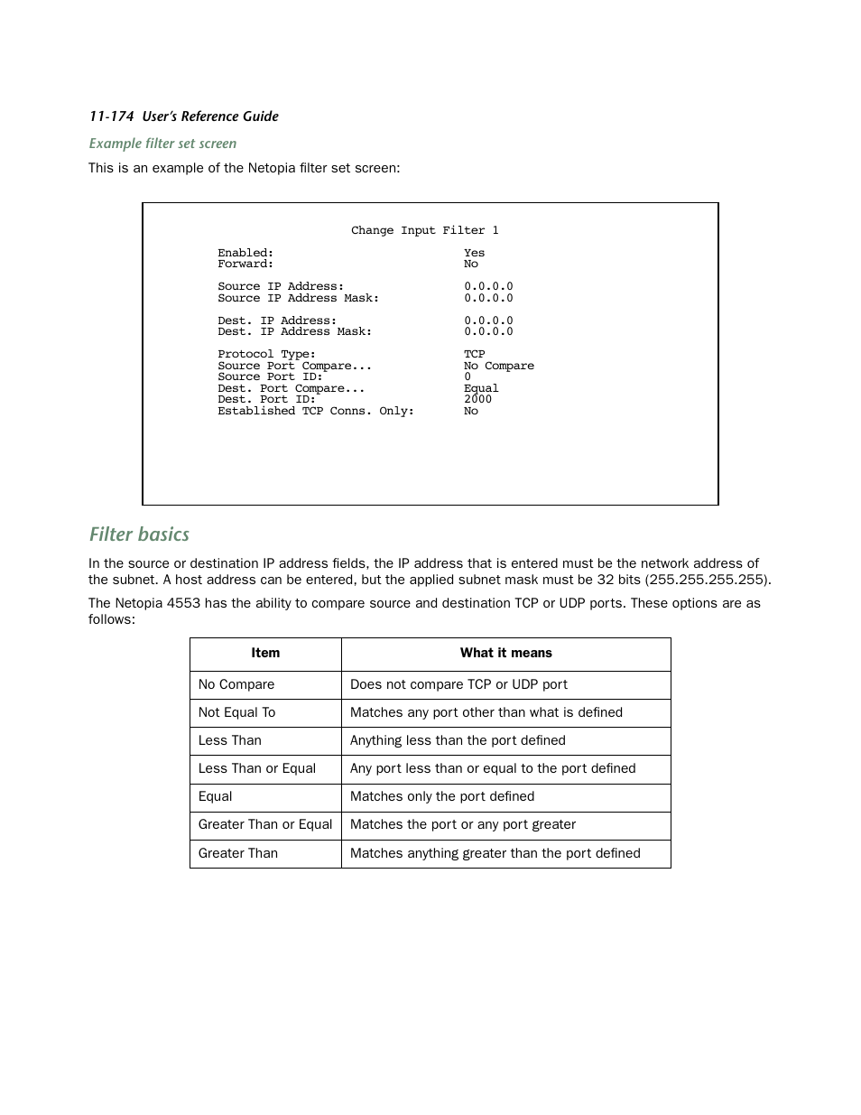 Filter basics | Netopia 4553 User Manual | Page 174 / 218