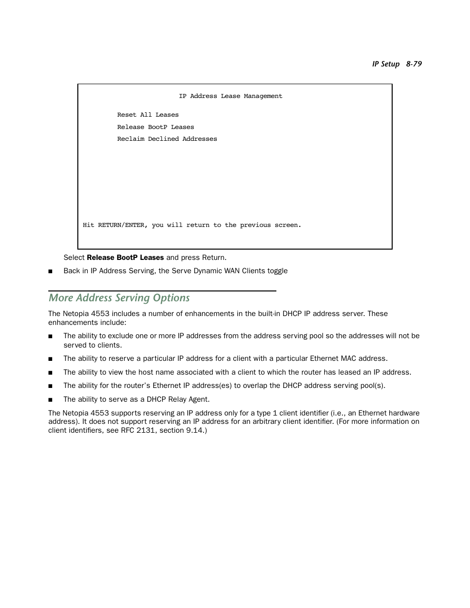 More address serving options | Netopia 4553 User Manual | Page 79 / 218