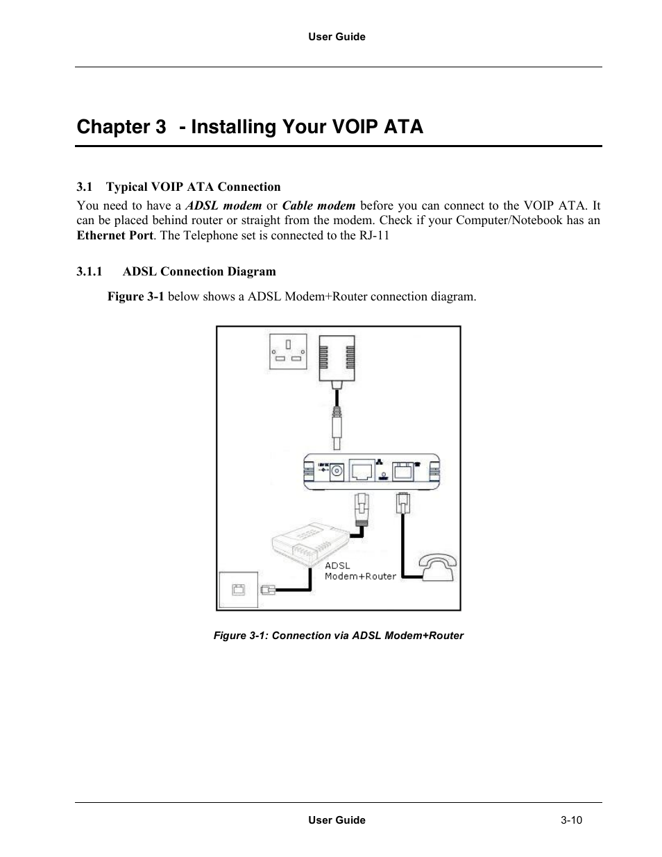 Chapter 3 - installing your voip ata | Netopia Network Adapater User Manual | Page 10 / 69