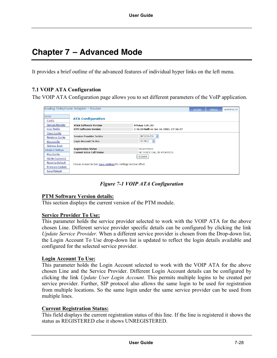 Chapter 7 – advanced mode | Netopia Network Adapater User Manual | Page 28 / 69