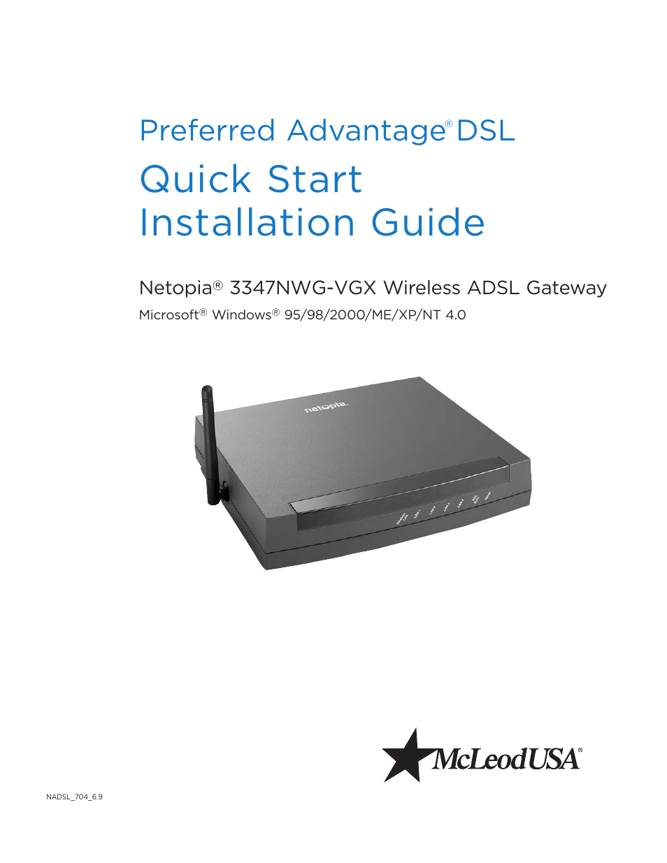 Netopia 3347NWG-VGx User Manual | 33 pages