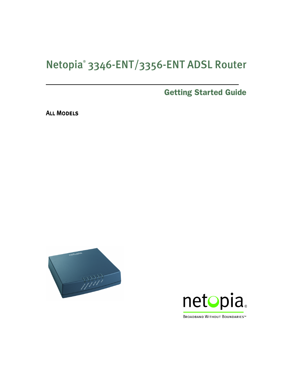 Netopia 3356-ENT User Manual | 36 pages