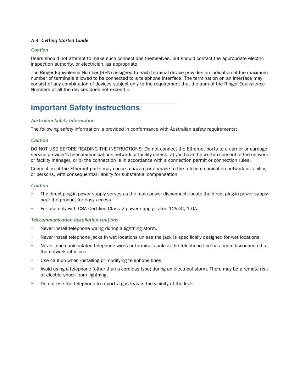 Important safety instructions | Netopia 3356-ENT User Manual | Page 34 / 36