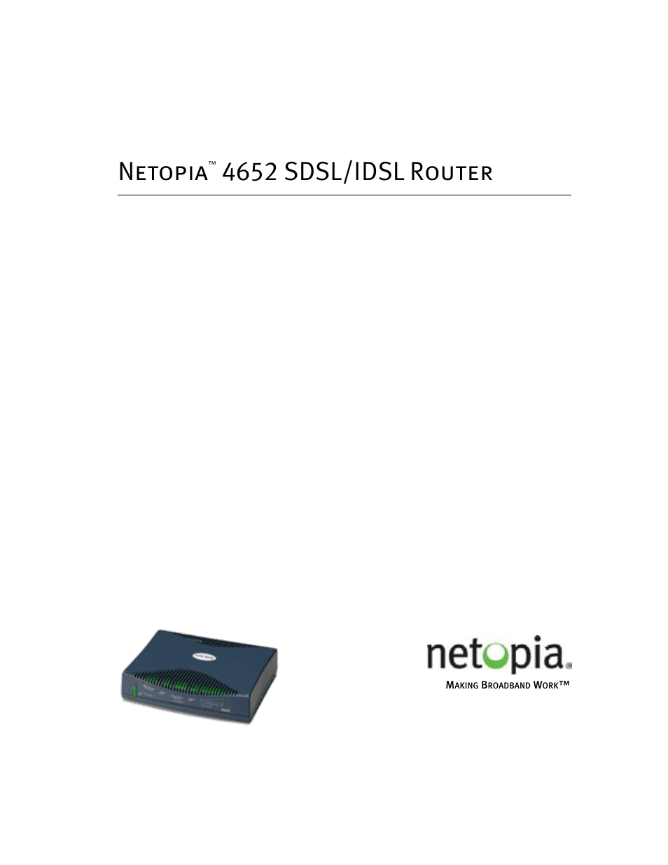 Netopia 4652 User Manual | 45 pages