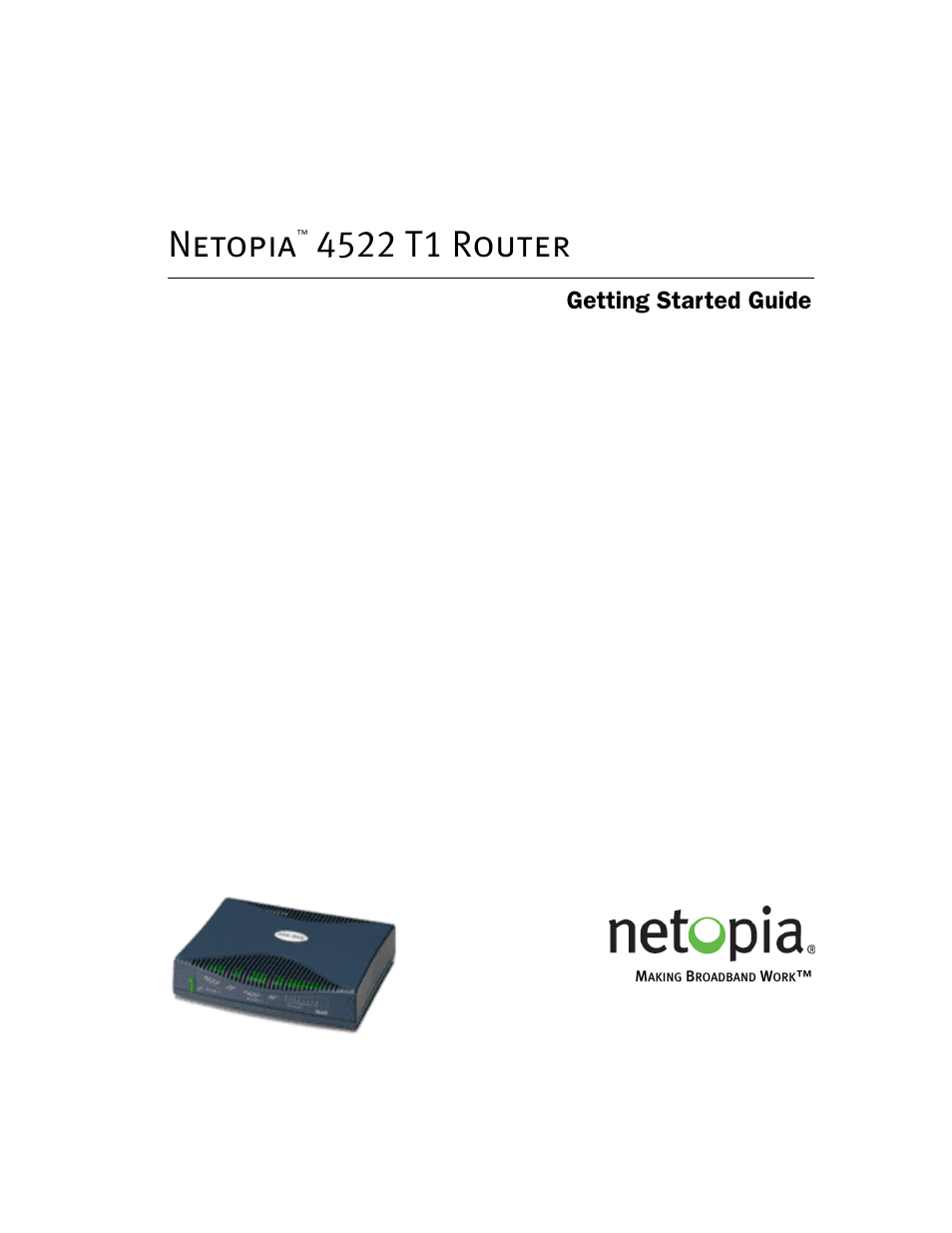 Netopia 4522 T1 User Manual | 43 pages