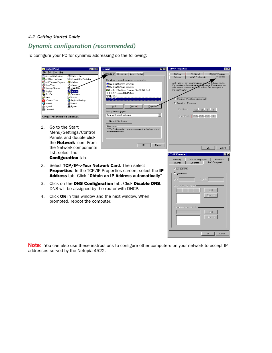 Dynamic configuration (recommended), Dynamic configuration (recommended) -2 | Netopia 4522 T1 User Manual | Page 16 / 43
