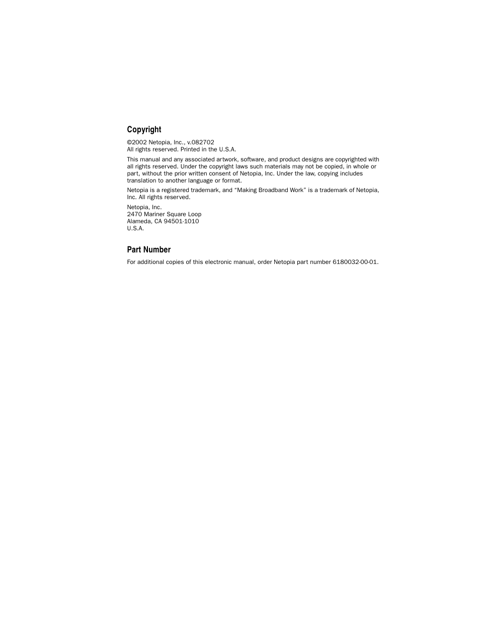 Netopia 4522 T1 User Manual | Page 2 / 43