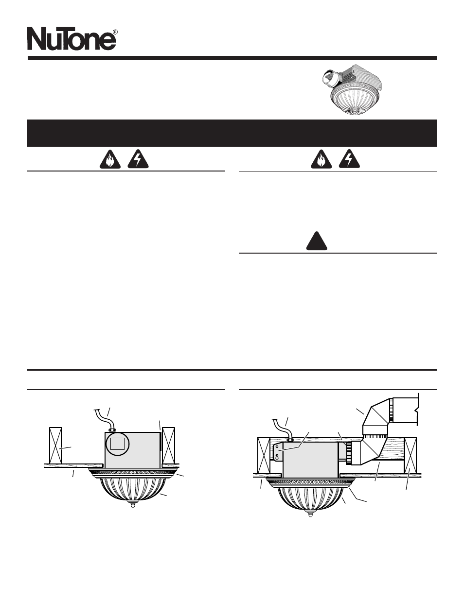 NuTone Decorative Series Ceiling Ventilators 741SNNT User Manual | 4 pages