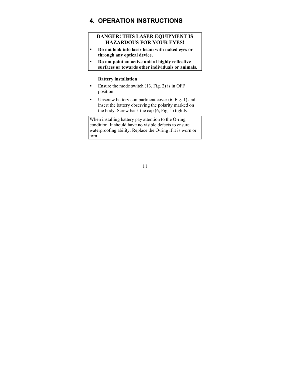 Operation instructions | Newcon Optik LAM 3 IR User Manual | Page 15 / 32