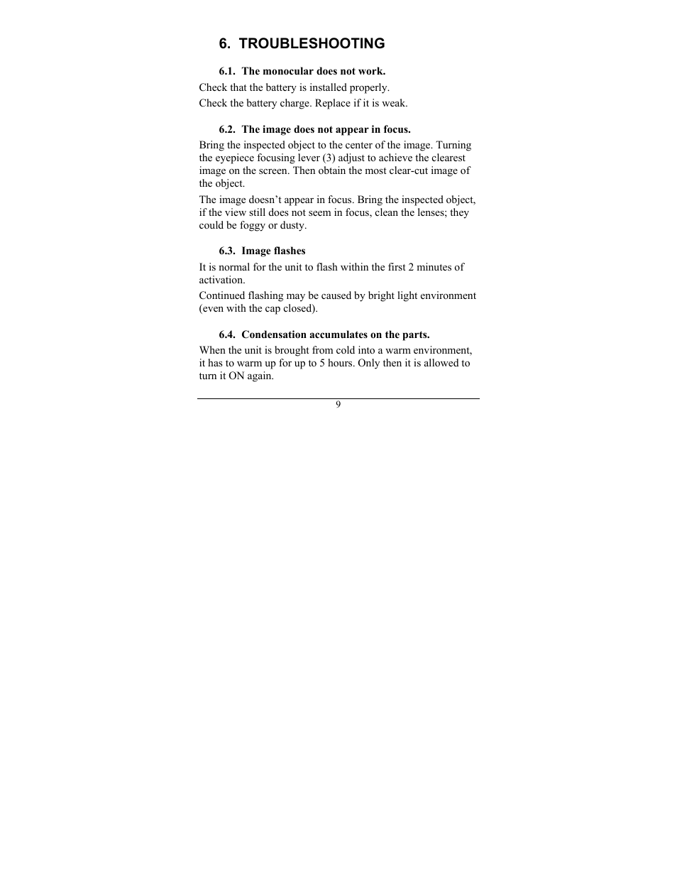 Troubleshooting | Newcon Optik 150 User Manual | Page 13 / 20