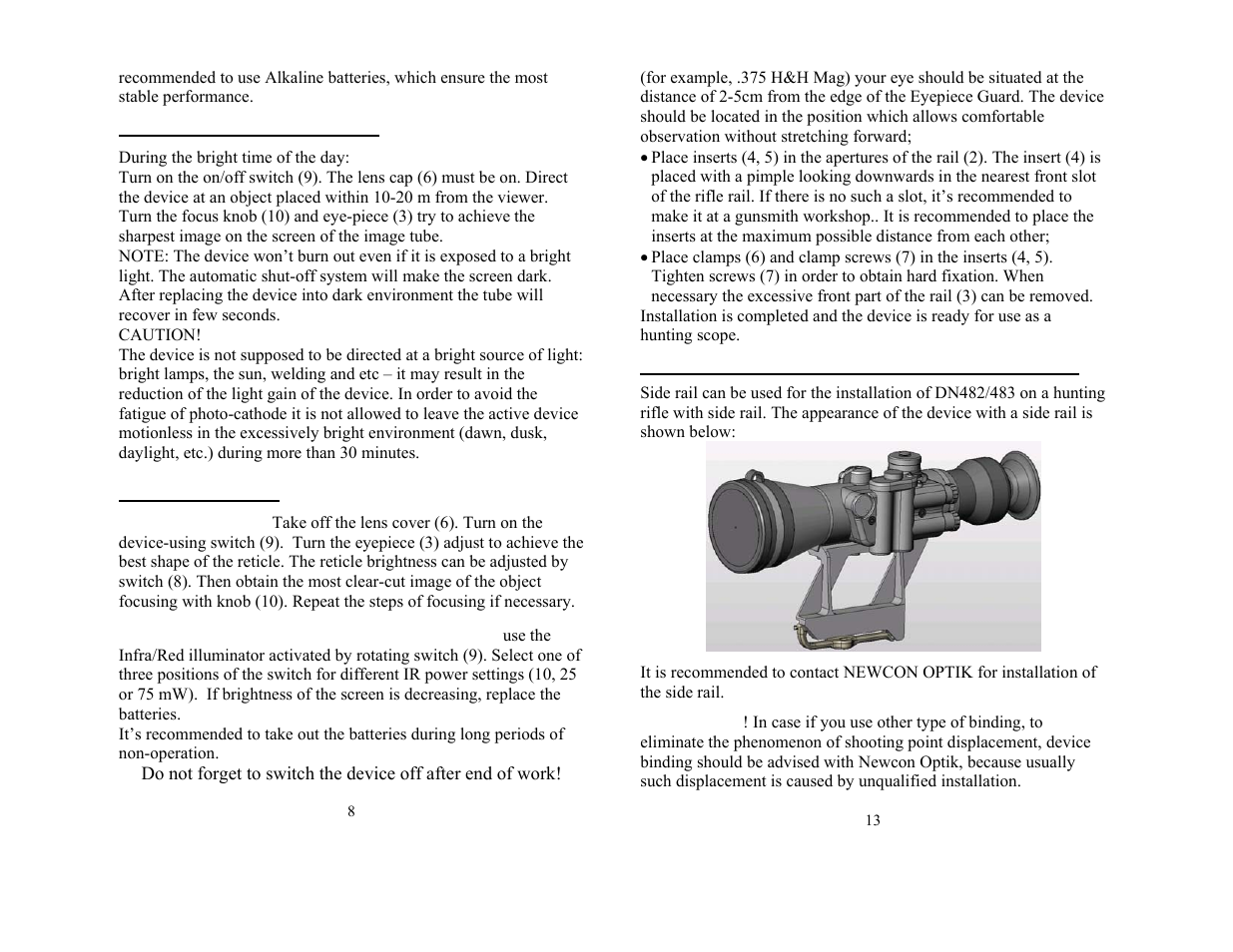 Newcon Optik DN482 User Manual | Page 8 / 10