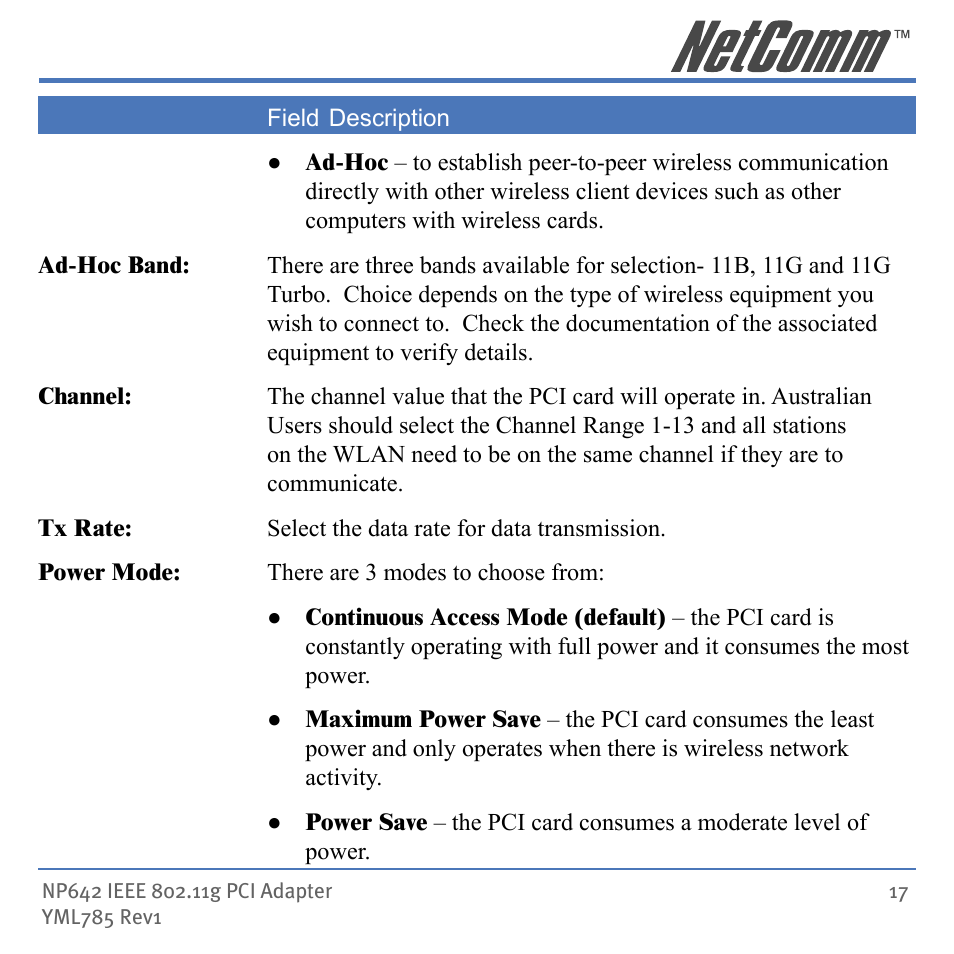 NetComm NP642 User Manual | Page 17 / 36